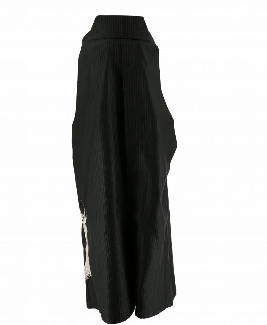 男性用袴単品レンタル(成人式・結婚式・卒業式)【7Lサイズ】黒・龍刺繍[身長190cm]No.242